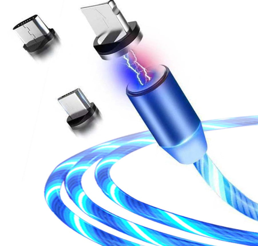 Compatible with Apple, Flowing Light Magnetic Streamer Data Line Cable for Iphone Android Type C Compatible with Apple, Flowing Light Magnetic Streamer Data Line Cable for Iphone Android Type C